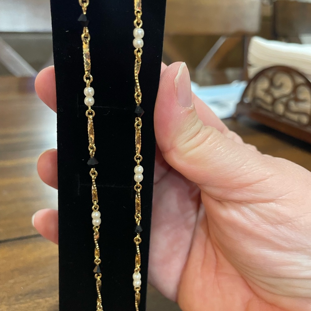 Lia Sophia Gold and Pearl Necklace